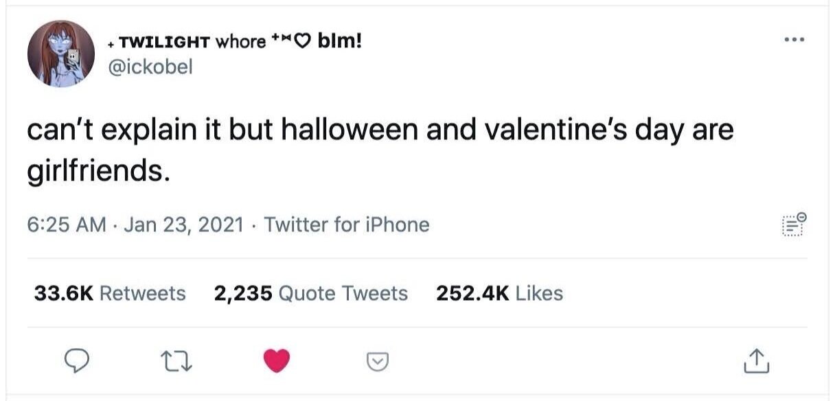 If Valentines Day and Halloween Were GFs, by Laura Gao