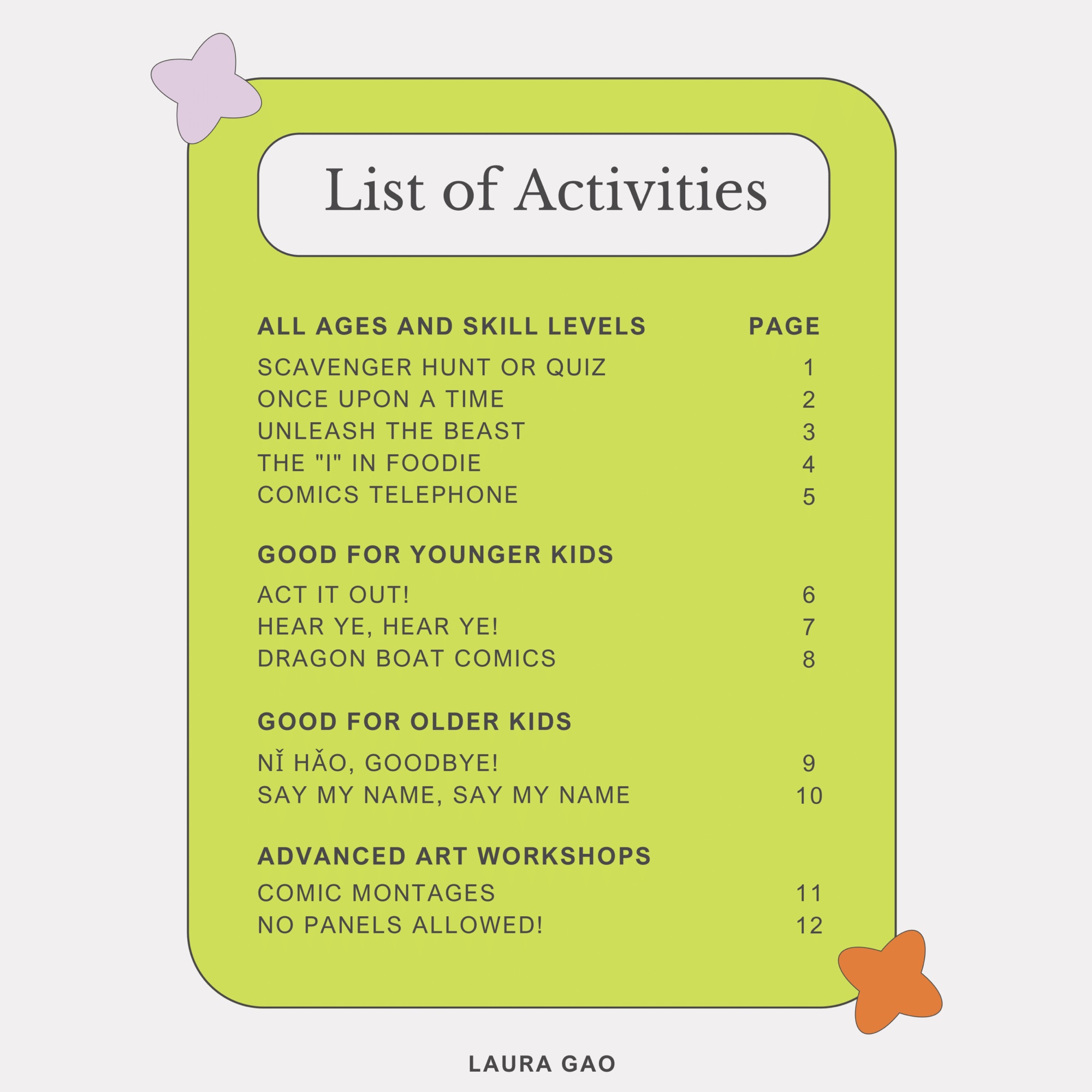 Speaking Events (53), by Laura Gao