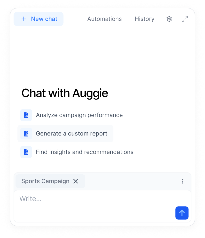 Chatbot initial state