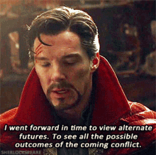 Doctor Strange looking through millions of possible futures
